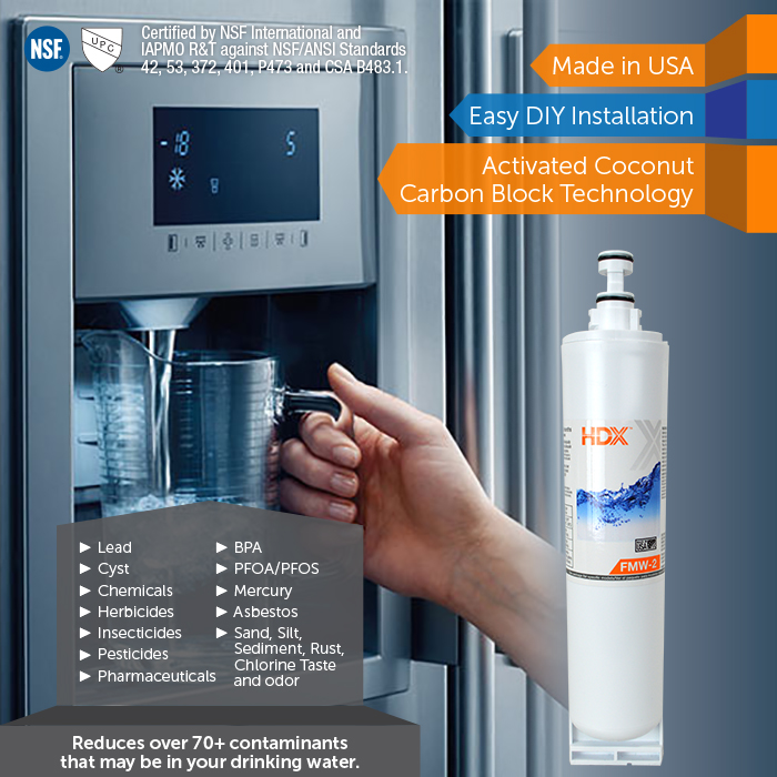 HDX FMW2 Premium Refrigerator Replacement Filter Fits Whirlpool Filter